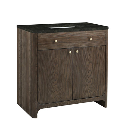 James Martin - Gracyn 36" Single Vanity, Sable, w/ 3 CM Phantome Eclos Widespread Top - D125-V36-SBL-WPHT view 6