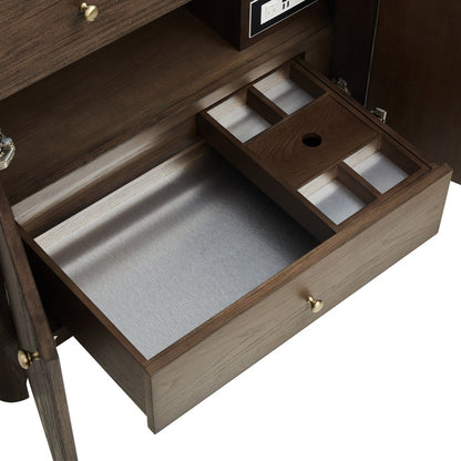James Martin - Gracyn 36" Single Vanity, Sable, w/ 3 CM Siberian Silestone Widespread Top - D125-V36-SBL-WSFR view 11