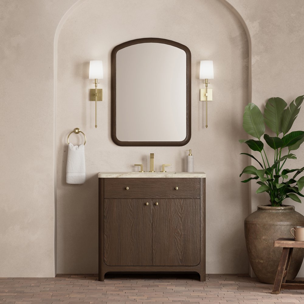 James Martin - Gracyn 36" Single Vanity, Sable, w/ 3 CM Tajnar Eclos Widespread Top - D125-V36-SBL-WTJR view 2