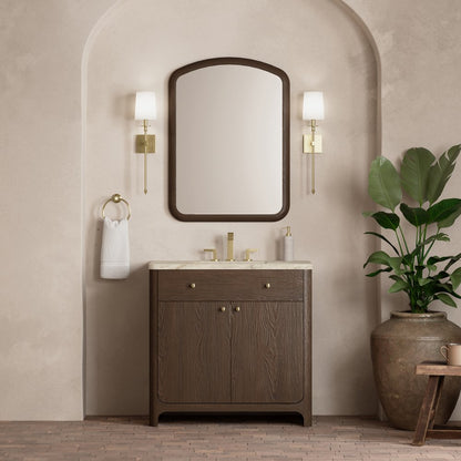 James Martin - Gracyn 36" Single Vanity, Sable, w/ 3 CM Tajnar Eclos Widespread Top - D125-V36-SBL-WTJR view 2