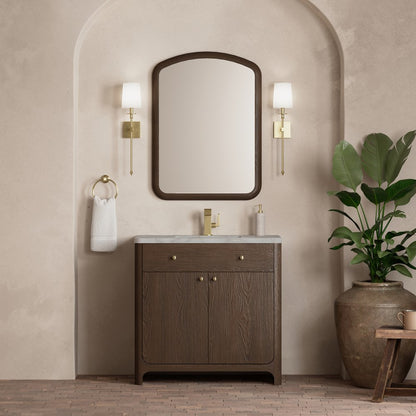 James Martin - Gracyn 36" Single Vanity, Sable, w/ 3 CM Victorian Silver Quartz Top - D125-V36-SBL-3VSL view 3