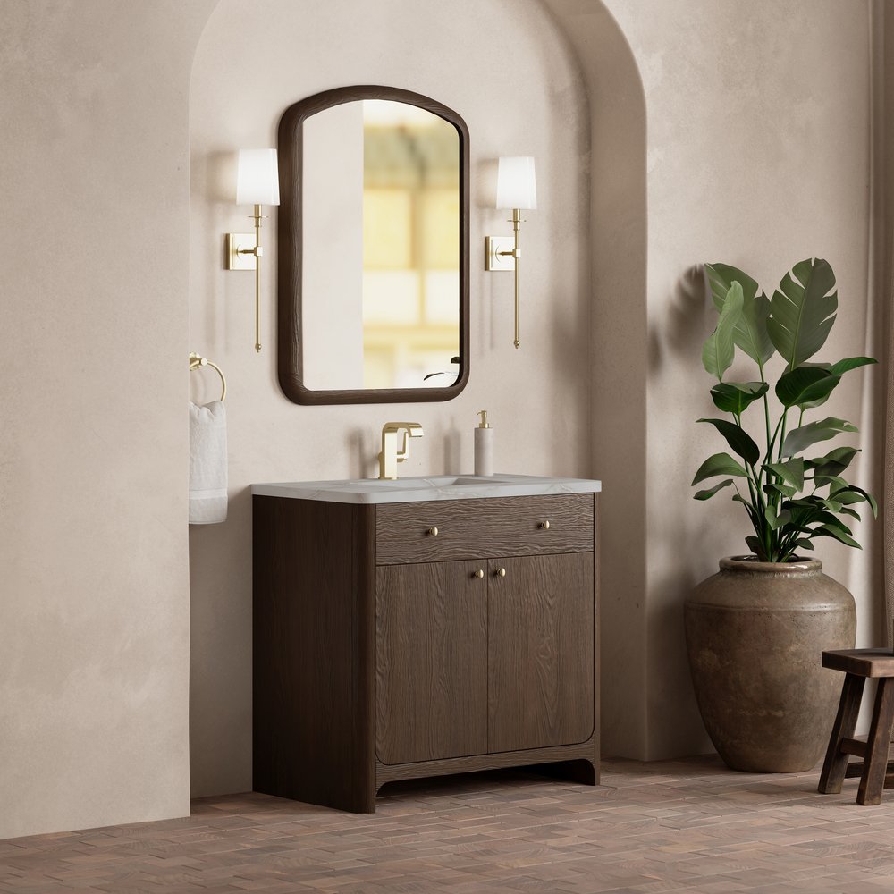 James Martin - Gracyn 36" Single Vanity, Sable, w/ 3 CM Victorian Silver Quartz Top - D125-V36-SBL-3VSL view 4