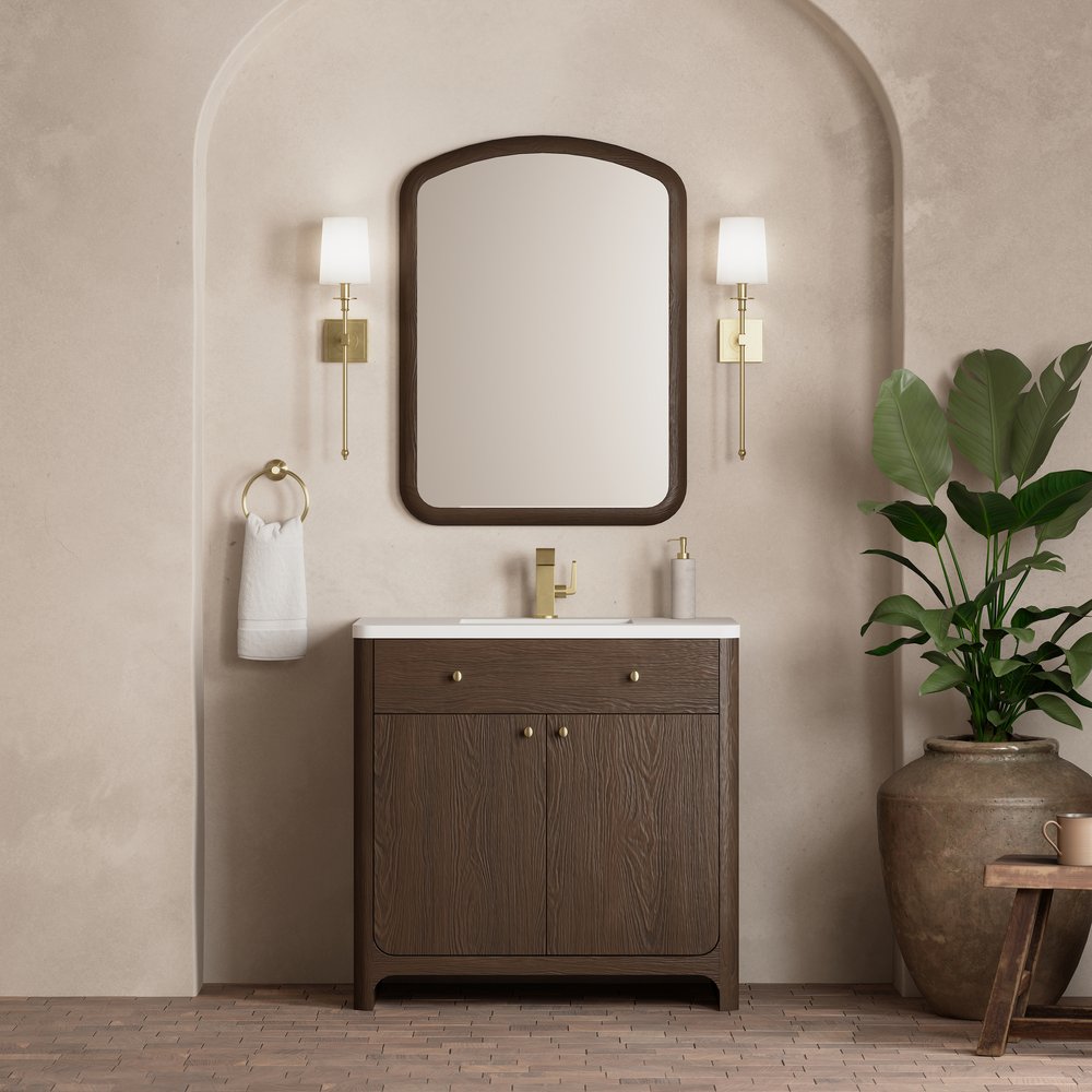 James Martin - Gracyn 36" Single Vanity, Sable, w/ 3 CM White Zeus Quartz Top - D125-V36-SBL-3WZ view 3