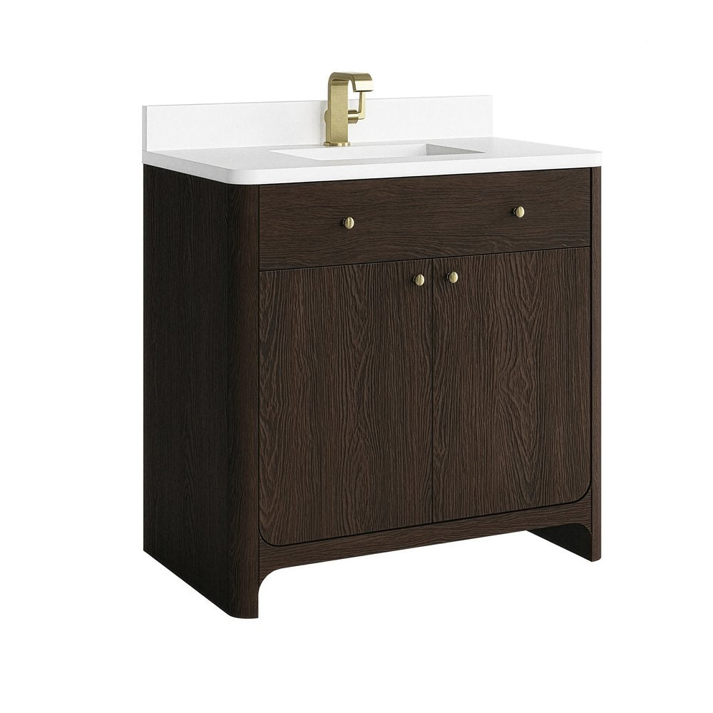 James Martin - Gracyn 36" Single Vanity, Sable, w/ 3 CM White Zeus Quartz Top - D125-V36-SBL-3WZ view 10