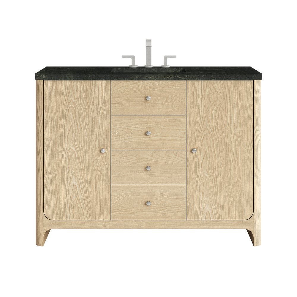 James Martin - Gracyn 48" Single Vanity, Coastal Driftwood, w/ 3 CM Phantome Eclos Widespread Top - D125-V48-CSD-WPHT view 1