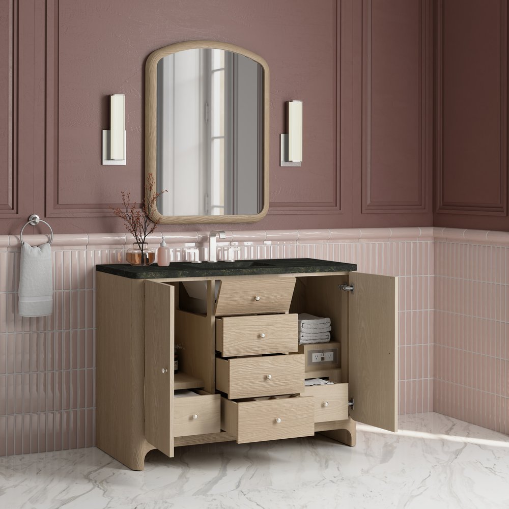 James Martin - Gracyn 48" Single Vanity, Coastal Driftwood, w/ 3 CM Phantome Eclos Widespread Top - D125-V48-CSD-WPHT view 4