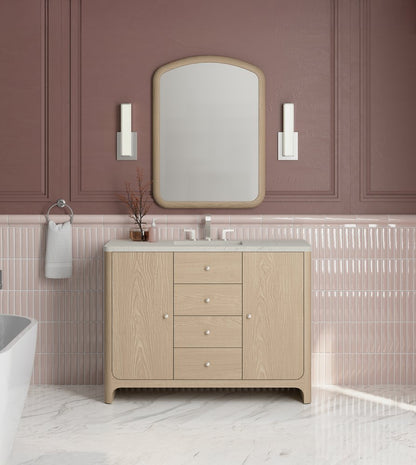 James Martin - Gracyn 48" Single Vanity, Coastal Driftwood, w/ 3 CM Siberian Silestone Top w/FreePower Wireless Charger - D125-V48-CSD-FSFR view 2