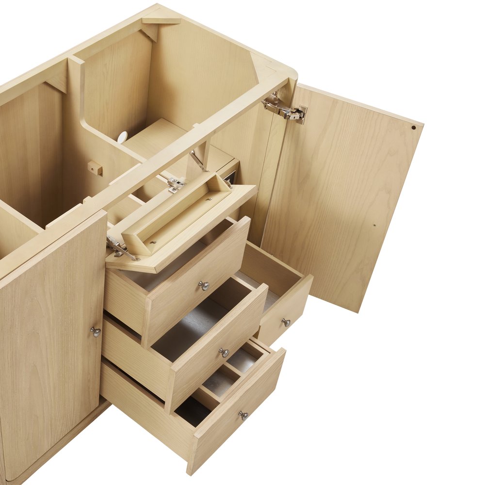 James Martin - Gracyn 48" Single Vanity, Coastal Driftwood, w/ 3 CM Siberian Silestone Widespread Top - D125-V48-CSD-WSFR view 10