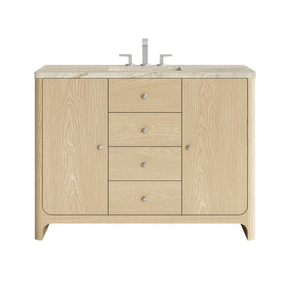 James Martin - Gracyn 48" Single Vanity, Coastal Driftwood, w/ 3 CM Tajnar Eclos Widespread Top - D125-V48-CSD-WTJR view 1