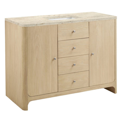 James Martin - Gracyn 48" Single Vanity, Coastal Driftwood, w/ 3 CM Tajnar Eclos Widespread Top - D125-V48-CSD-WTJR view 6
