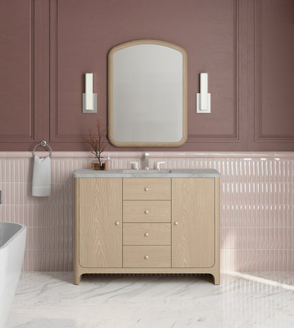 James Martin - Gracyn 48" Single Vanity, Coastal Driftwood, w/ 3 CM Victorian Silver Quartz Widespread Top - D125-V48-CSD-WVSL view 2