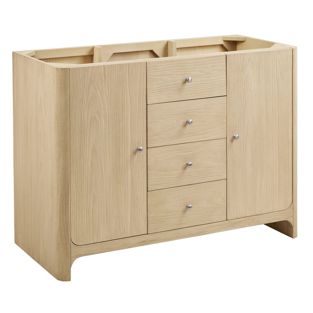 James Martin - Gracyn 48" Single Vanity, Coastal Driftwood, w/ 3 CM White Zeus Quartz Top - D125-V48-CSD-3WZ view 2