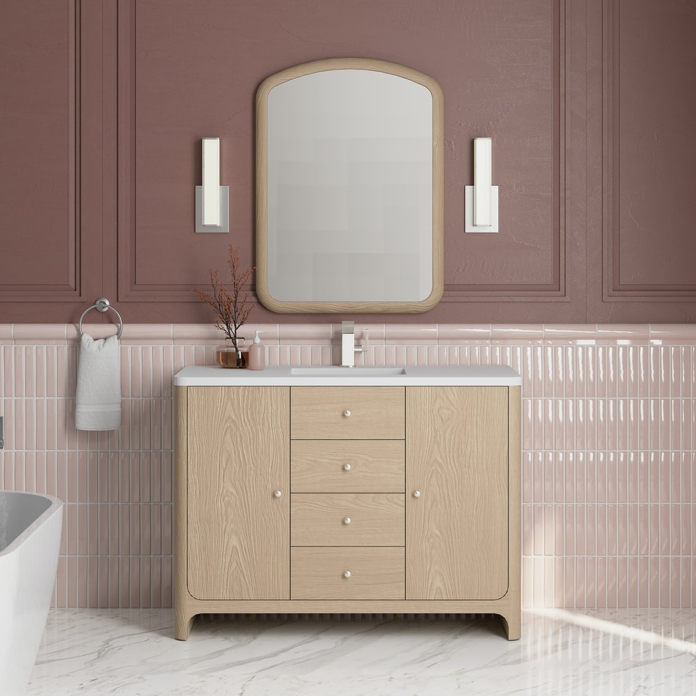 James Martin - Gracyn 48" Single Vanity, Coastal Driftwood, w/ 3 CM White Zeus Quartz Top - D125-V48-CSD-3WZ view 3