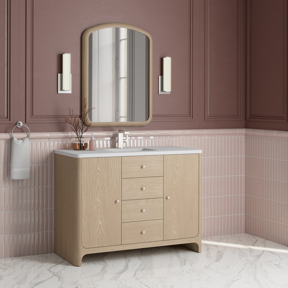 James Martin - Gracyn 48" Single Vanity, Coastal Driftwood, w/ 3 CM White Zeus Quartz Top - D125-V48-CSD-3WZ view 4