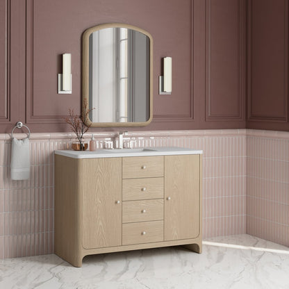 James Martin - Gracyn 48" Single Vanity, Coastal Driftwood, w/ 3 CM White Zeus Quartz Widespread Top - D125-V48-CSD-WWZ view 3