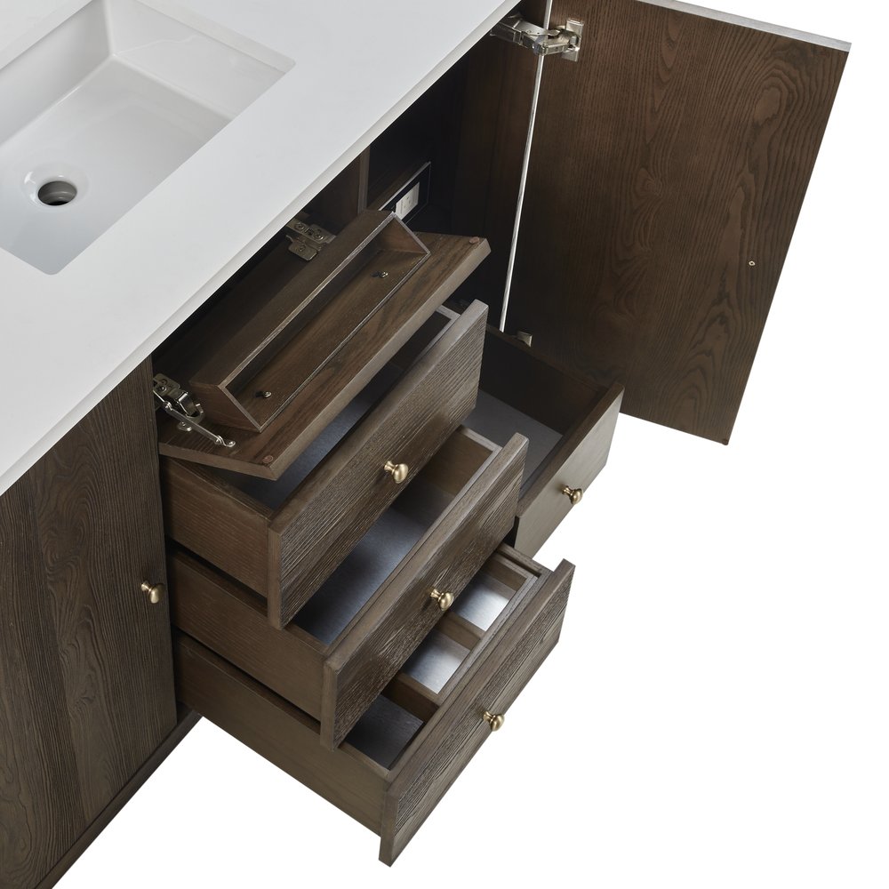 James Martin - Gracyn 48" Single Vanity, Sable - D125-V48-SBL view 9