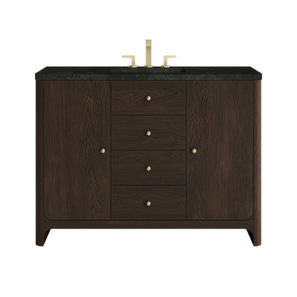 James Martin - Gracyn 48" Single Vanity, Sable, w/ 3 CM Phantome Eclos Widespread Top - D125-V48-SBL-WPHT view 1