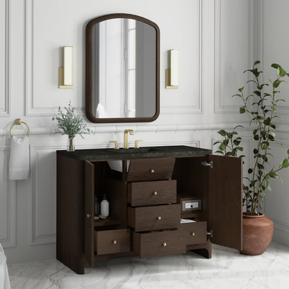 James Martin - Gracyn 48" Single Vanity, Sable, w/ 3 CM Phantome Eclos Widespread Top - D125-V48-SBL-WPHT view 4