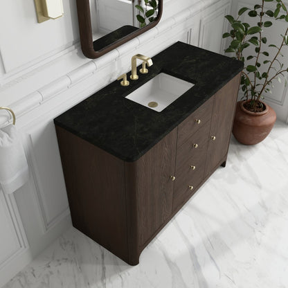 James Martin - Gracyn 48" Single Vanity, Sable, w/ 3 CM Phantome Eclos Widespread Top - D125-V48-SBL-WPHT view 5