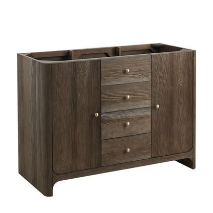 James Martin - Gracyn 48" Single Vanity, Sable, w/ 3 CM Victorian Silver Quartz Top - D125-V48-SBL-3VSL view 2