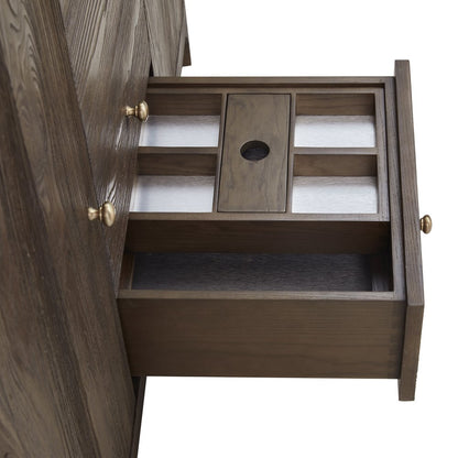 James Martin - Gracyn 48" Single Vanity, Sable, w/ 3 CM Victorian Silver Quartz Top - D125-V48-SBL-3VSL view 15