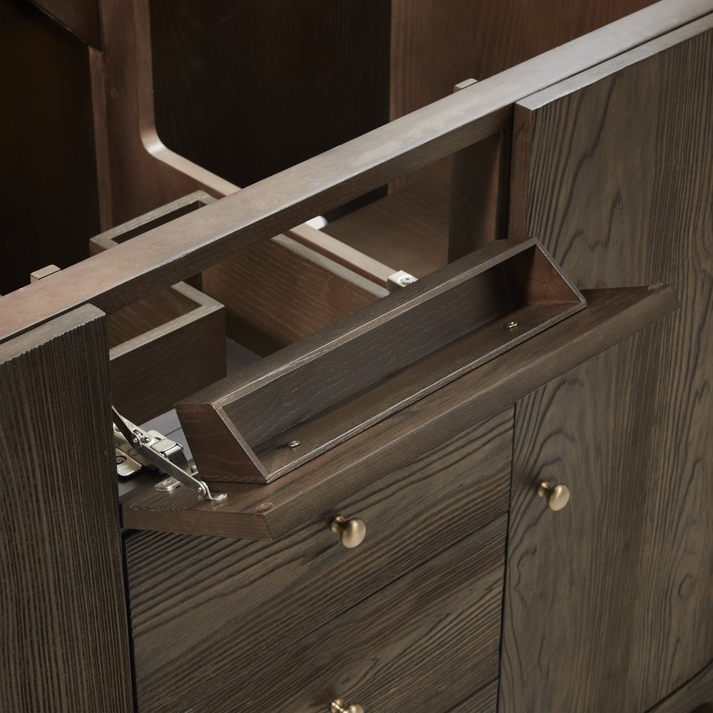 James Martin - Gracyn 48" Single Vanity, Sable, w/ 3 CM Victorian Silver Quartz Top - D125-V48-SBL-3VSL view 16