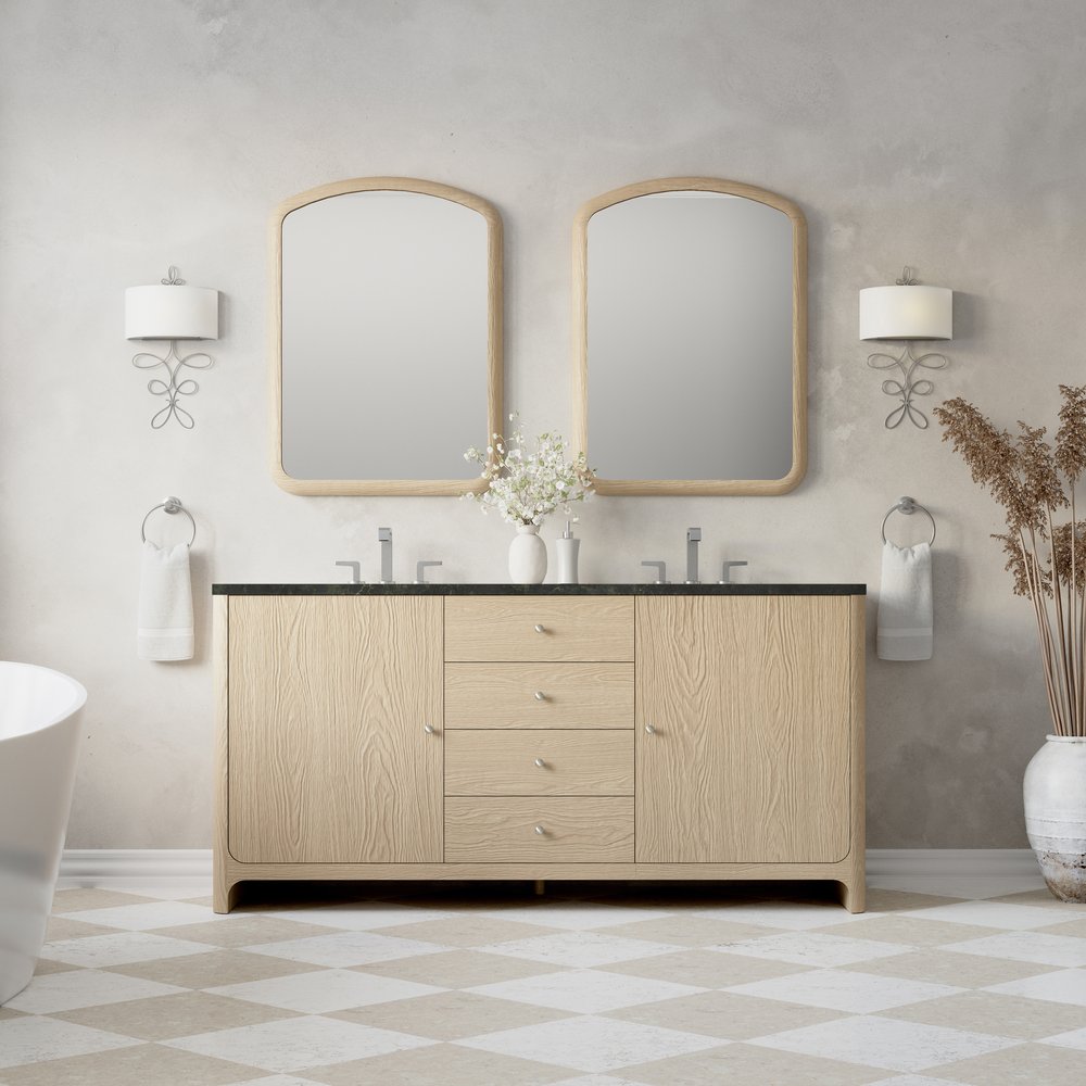 James Martin - Gracyn 72" Double Vanity, Coastal Driftwood, w/ 3 CM Phantome Eclos Widespread Top - D125-V72-CSD-WPHT view 2