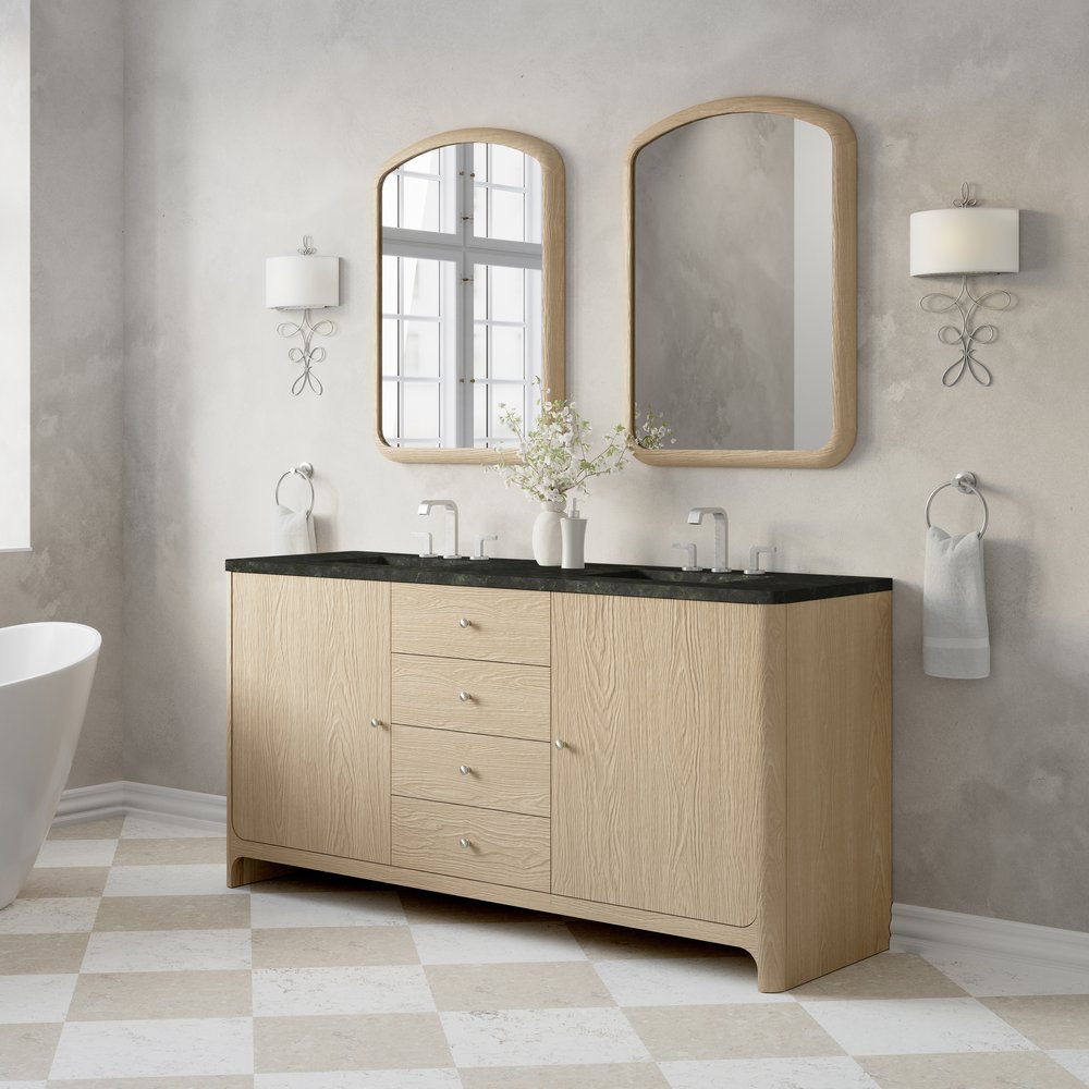 James Martin - Gracyn 72" Double Vanity, Coastal Driftwood, w/ 3 CM Phantome Eclos Widespread Top - D125-V72-CSD-WPHT view 3