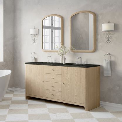 James Martin - Gracyn 72" Double Vanity, Coastal Driftwood, w/ 3 CM Phantome Eclos Widespread Top - D125-V72-CSD-WPHT view 3
