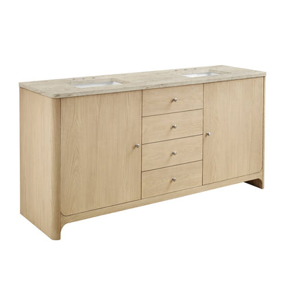 James Martin - Gracyn 72" Double Vanity, Coastal Driftwood, w/ 3 CM Tajnar Eclos Top w/FreePower Wireless Charger - D125-V72-CSD-FTJR view 5