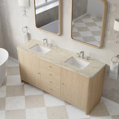 James Martin - Gracyn 72" Double Vanity, Coastal Driftwood, w/ 3 CM Tajnar Eclos Widespread Top - D125-V72-CSD-WTJR view 5