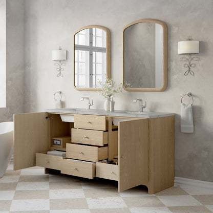 James Martin - Gracyn 72" Double Vanity, Coastal Driftwood, w/ 3 CM Victorian Silver Quartz Top - D125-V72-CSD-3VSL view 5
