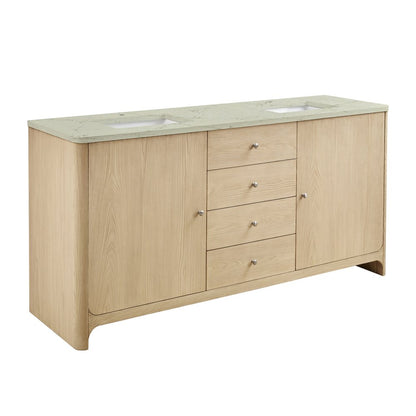James Martin - Gracyn 72" Double Vanity, Coastal Driftwood, w/ 3 CM Victorian Silver Quartz Top - D125-V72-CSD-3VSL view 10