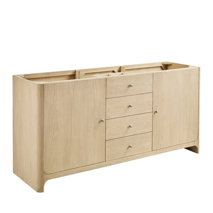 James Martin - Gracyn 72" Double Vanity, Coastal Driftwood, w/ 3 CM White Zeus Quartz Top - D125-V72-CSD-3WZ view 2