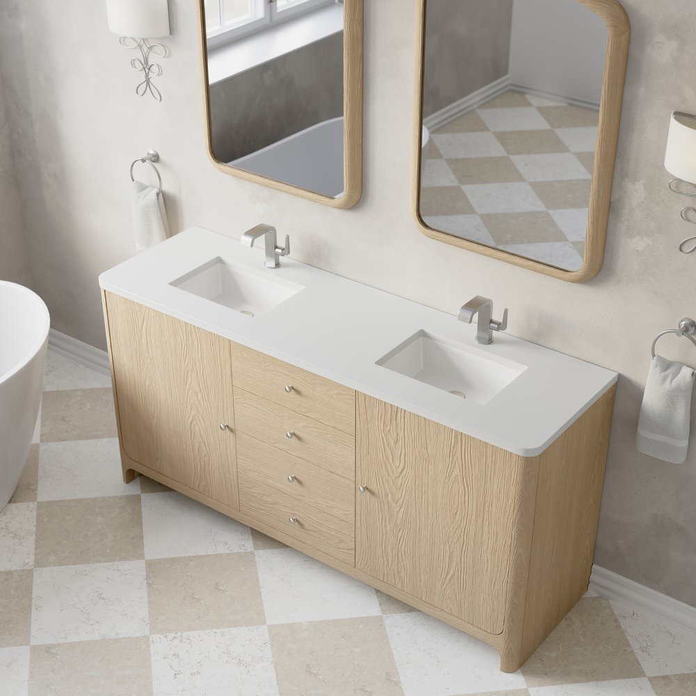James Martin - Gracyn 72" Double Vanity, Coastal Driftwood, w/ 3 CM White Zeus Quartz Top - D125-V72-CSD-3WZ view 7