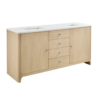 James Martin - Gracyn 72" Double Vanity, Coastal Driftwood, w/ 3 CM White Zeus Quartz Top - D125-V72-CSD-3WZ view 10