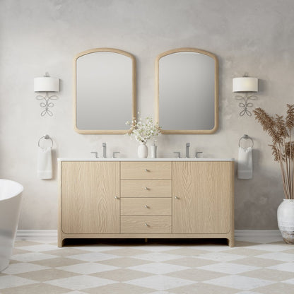 James Martin - Gracyn 72" Double Vanity, Coastal Driftwood, w/ 3 CM White Zeus Quartz Widespread Top - D125-V72-CSD-WWZ view 2