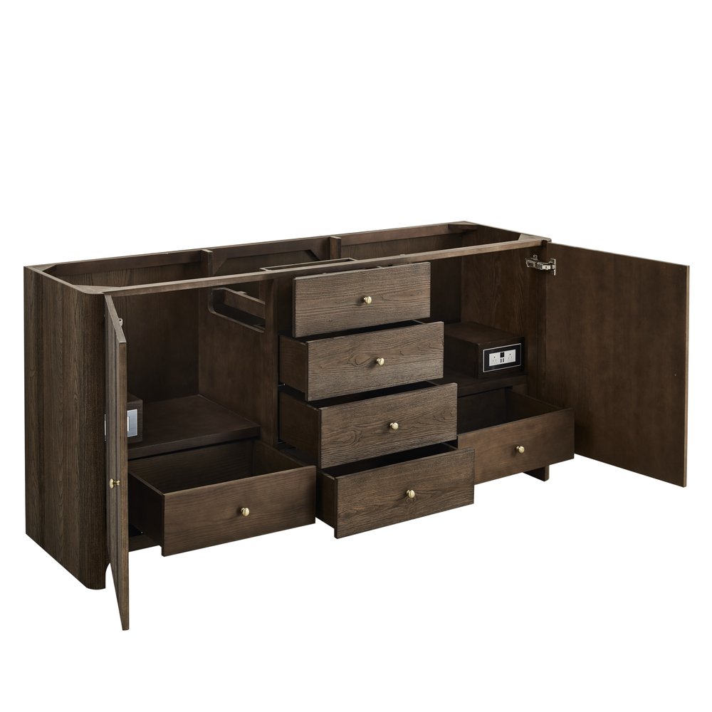 James Martin - Gracyn 72" Double Vanity, Sable - D125-V72-SBL view 3