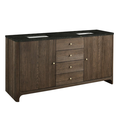 James Martin - Gracyn 72" Double Vanity, Sable, w/ 3 CM Phantome Eclos Widespread Top - D125-V72-SBL-WPHT view 6
