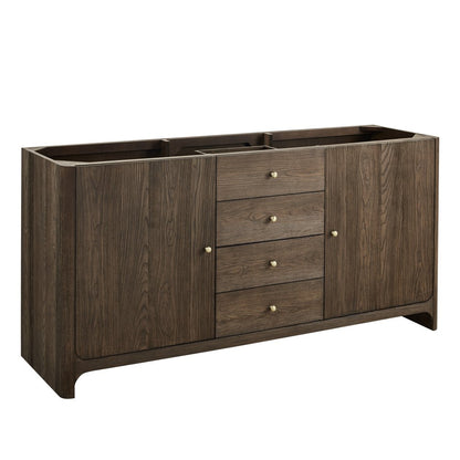 James Martin - Gracyn 72" Double Vanity, Sable, w/ 3 CM Victorian Silver Quartz Top - D125-V72-SBL-3VSL view 2