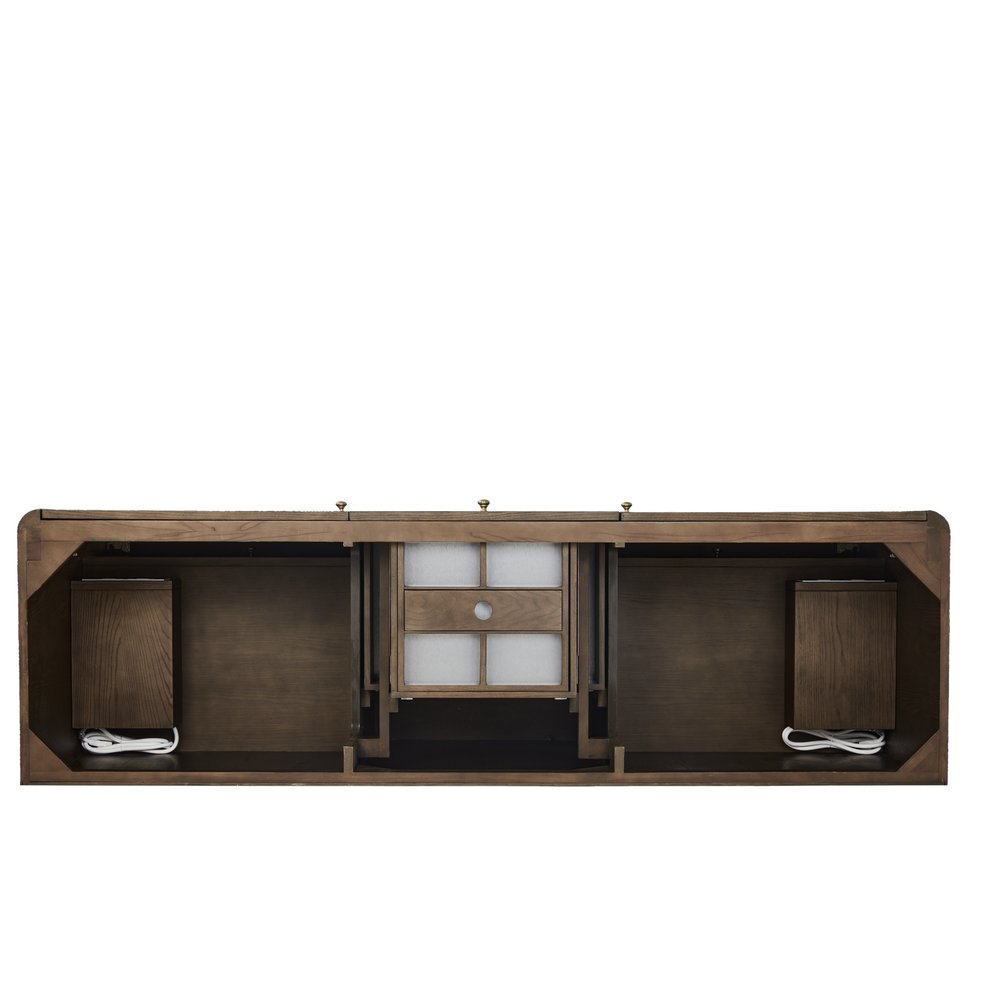 James Martin - Gracyn 72" Double Vanity, Sable, w/ 3 CM White Zeus Quartz Widespread Top - D125-V72-SBL-WWZ view 5