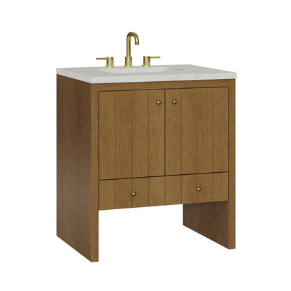 James Martin - Hudson 30" Single Vanity, Honey Oak w/ 3 CM Lime Delight Silestone Top - 435-V30-HNO-3LDL view 11