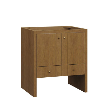 James Martin - Hudson 30" Single Vanity, Honey Oak w/ 3 CM Parisien Bleu Silestone Top - 435-V30-HNO-3PBL view 2