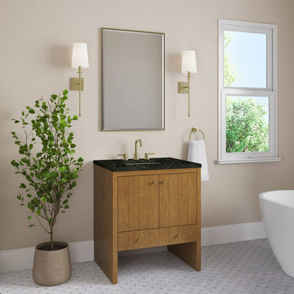 James Martin - Hudson 30" Single Vanity, Honey Oak w/ 3 CM Phantome Eclos Top - 435-V30-HNO-3PHT view 4