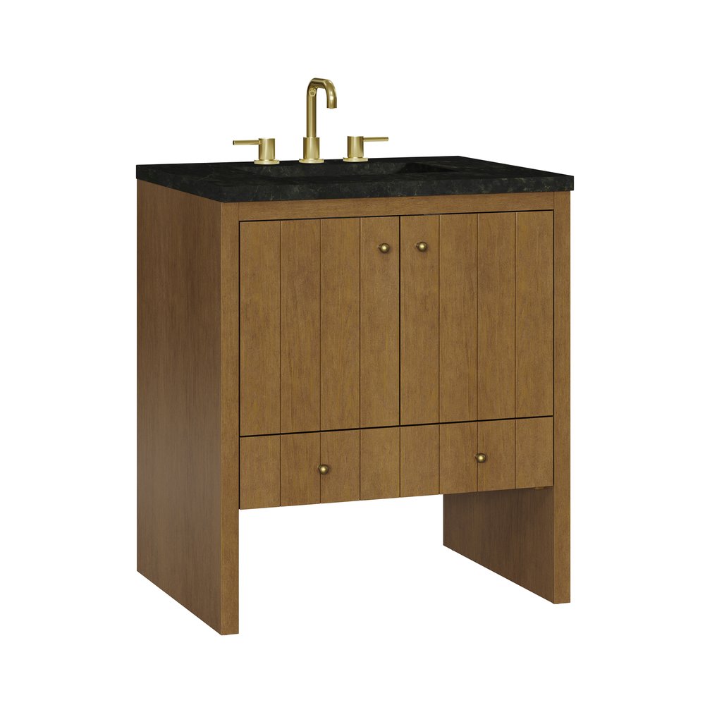 James Martin - Hudson 30" Single Vanity, Honey Oak w/ 3 CM Phantome Eclos Top - 435-V30-HNO-3PHT view 11