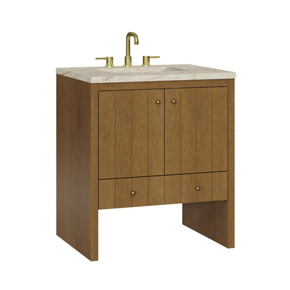 James Martin - Hudson 30" Single Vanity, Honey Oak w/ 3 CM Tajnar Eclos Top - 435-V30-HNO-3TJR view 11