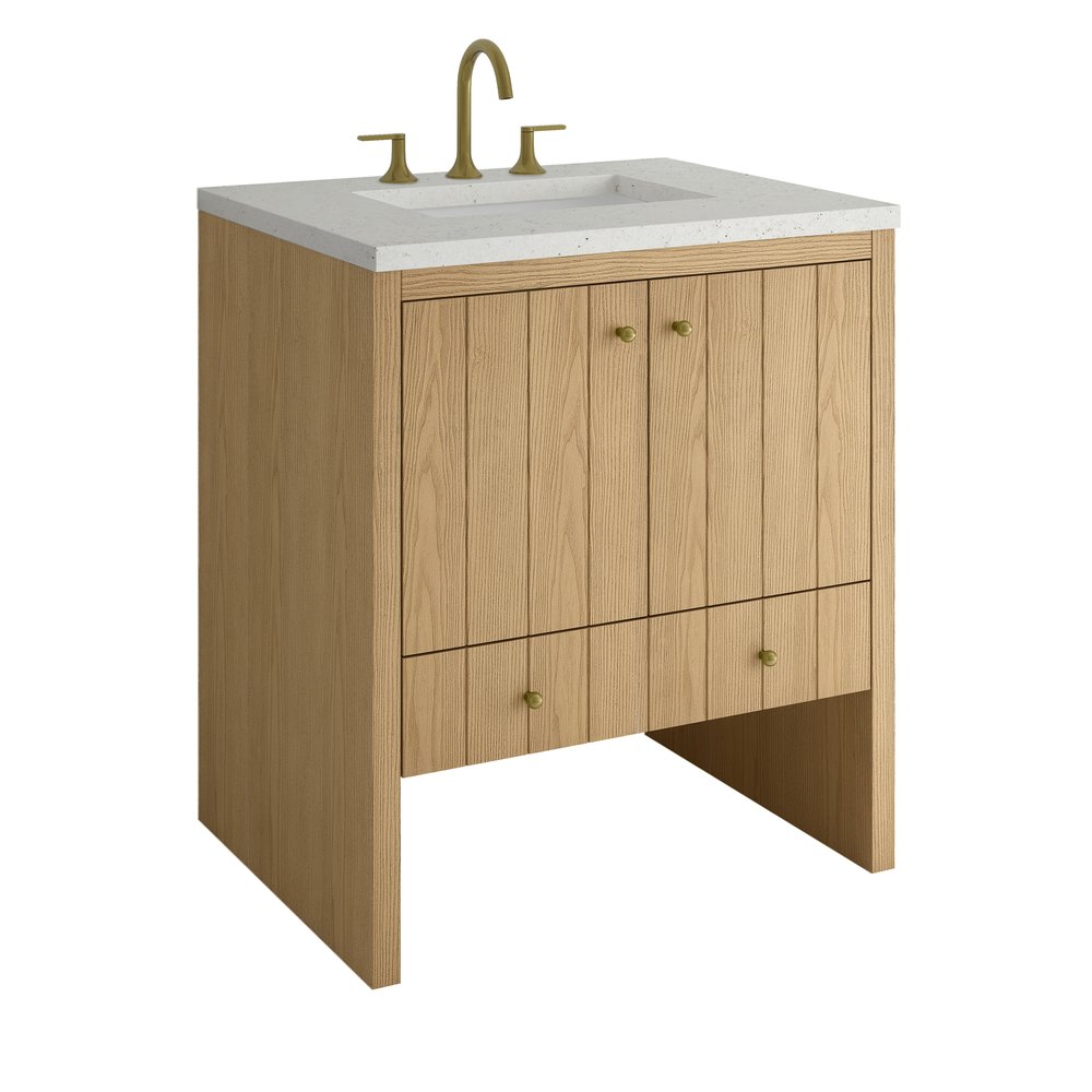 James Martin - Hudson 30" Single Vanity, Light Natural Oak w/ 3 CM Lime Delight Silestone Top - 435-V30-LNO-3LDL view 11