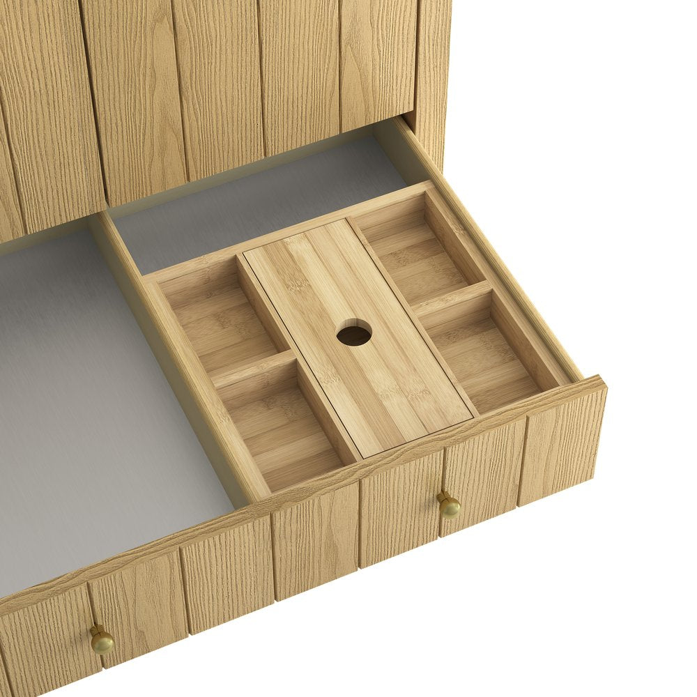 James Martin - Hudson 30" Single Vanity, Light Natural Oak w/ 3 CM Lime Delight Silestone Top - 435-V30-LNO-3LDL view 15