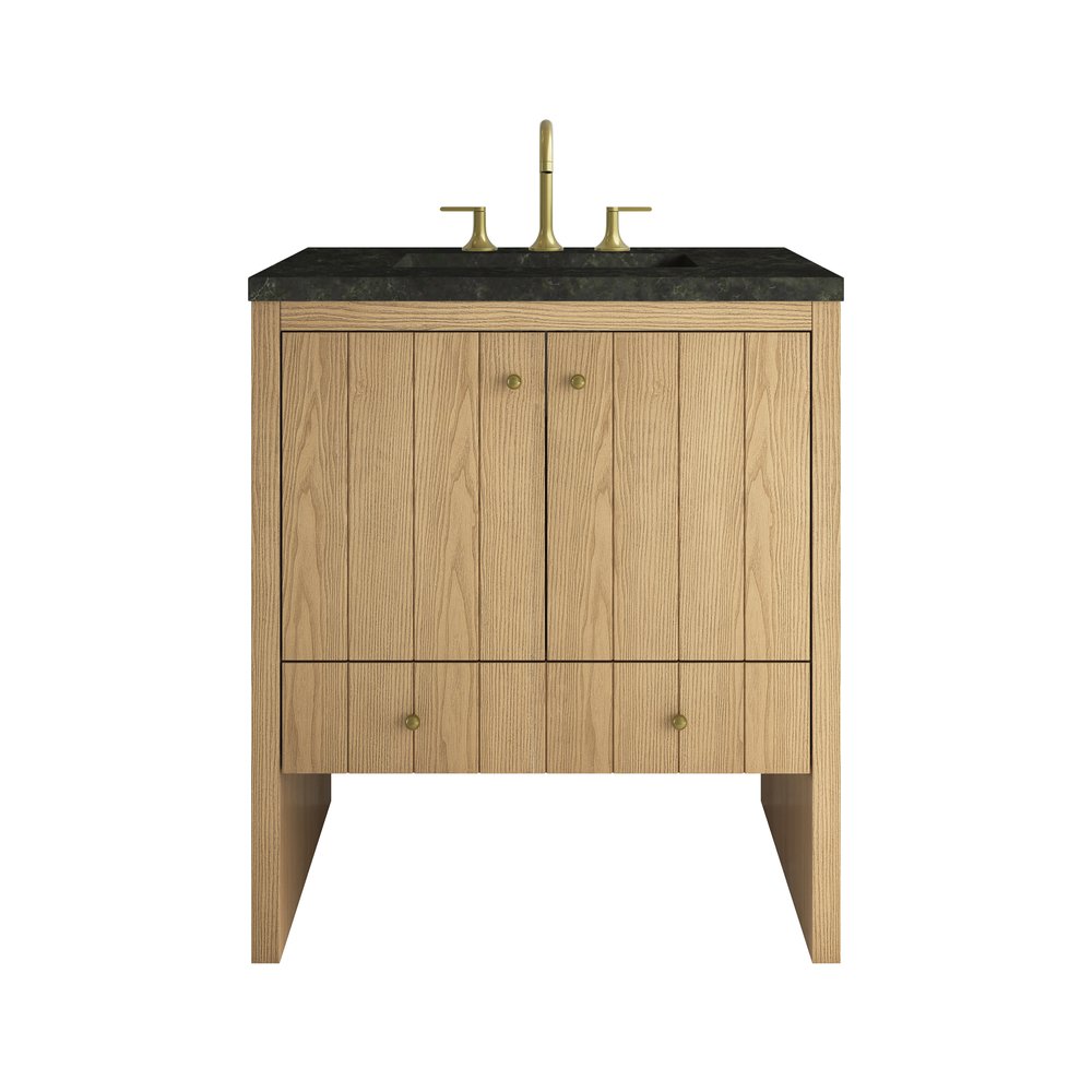 James Martin - Hudson 30" Single Vanity, Light Natural Oak w/ 3 CM Phantome Eclos Top - 435-V30-LNO-3PHT view 1