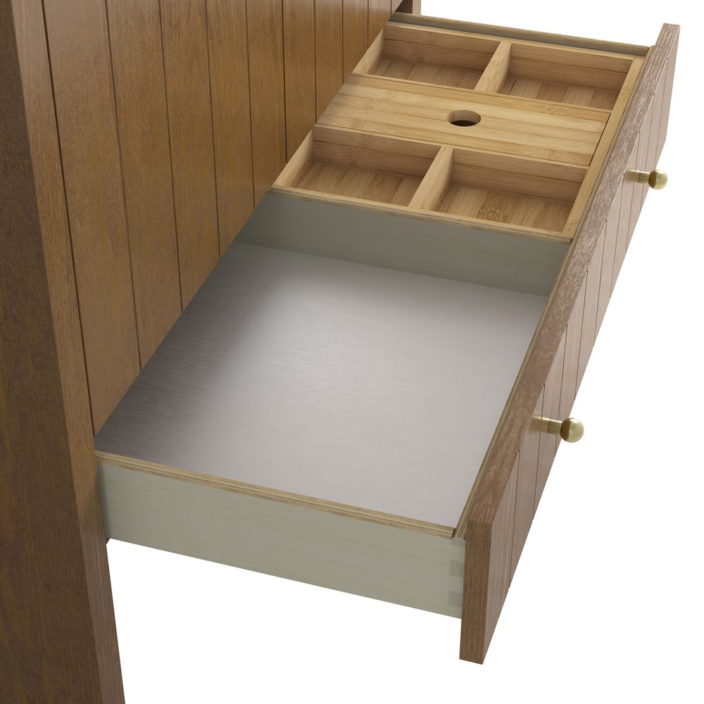 James Martin - Hudson 36" Single Vanity, Honey Oak w/ 3 CM Ethereal Noctis Silestone Top - 435-V36-HNO-3ENC view 16